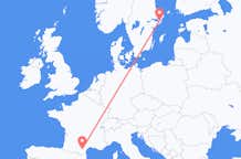 Vluchten van Carcassonne, Frankrijk naar Stockholm, Zweden