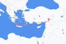 Vluchten van Gaziantep, Turkije naar Chania, Griekenland