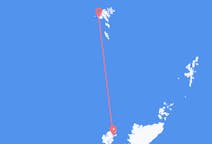 Vluchten van Steòrnabhagh, Schotland naar Sørvágur, Faeröer