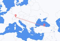 Flights from Samsun, Turkey to Thal, Switzerland
