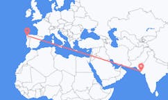 Flyreiser fra Jamnagar, India til Santiago de Compostela, Spania