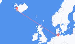 Voli dalla città di Reykjavik, l'Islanda alla città di Amburgo, la Germania