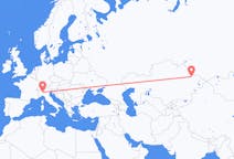 Flyreiser fra Semej, Kasakhstan til Milano, Italia
