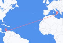 Flyreiser fra Cartagena, Colombia til Catania, Italia