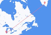 Vols de Chicago, états-Unis à Narsarsuaq, le Groenland