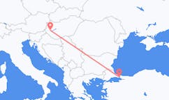 Fly fra Hévíz til Istanbul