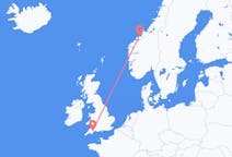 Flights from Kristiansund, Norway to Exeter, the United Kingdom
