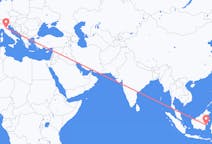 Flyg från Balikpapan, Indonesien till Bologna, Italien
