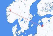 Loty z Riga, Łotwa do Sogndala, Norwegia