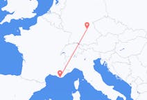 Flyrejser fra Toulon, Frankrig til Nürnberg, Tyskland