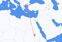 Flyreiser fra Khartoum, Sudan til Khios, Hellas