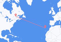 Vluchten van Saguenay, Canada naar Funchal, Portugal