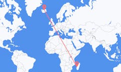 Flights from Morondava, Madagascar to Akureyri, Iceland