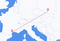 Flyg från Béziers, Frankrike till Kraków, Polen