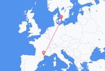 Flyrejser fra Aspiran, Frankrig til København, Danmark