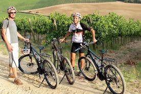 Tour de Chianti en bicicleta eléctrica para grupos pequeños con almuerzo en la granja desde Siena