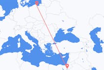 Flyreiser fra Akaba, Jordan til Gdańsk, Polen