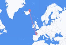 出发地 冰岛埃伊尔斯塔济目的地 西班牙毕尔巴鄂的航班
