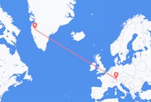 Flights from Kangerlussuaq to Friedrichshafen