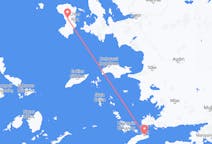 Flyreiser fra Kos, Hellas til Khios, Hellas