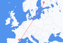 Flights from Barcelona in Spain to Tampere in Finland