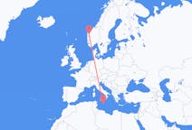 出发地 挪威出发地 桑丹目的地 马耳他瓦莱塔的航班