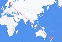 Vluchten van Christchurch, Nieuw-Zeeland naar Turku, Finland