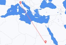 Loty z Chartum w Sudanie do Florencji we Włoszech