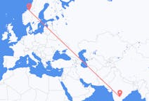 Flights from Hyderabad to Trondheim