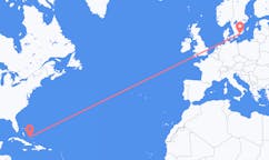 Fly fra Deadman's Cay Settlement til Ronneby
