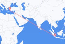出发地 印度尼西亚班达楠榜目的地 希腊科斯岛的航班