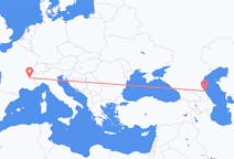 Flyg från Machatjkala, Ryssland till Grenoble, Frankrike