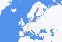Flyreiser fra Valencia, til Uleåborg