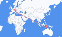 Flyreiser fra Darwin, Australia til Rimini, Italia