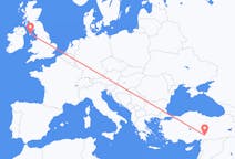 Flyreiser fra Douglas, Isle of Man til Kahramanmaraş, Tyrkia