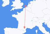 Flug frá Carcassonne, Frakklandi til Oostende, Belgíu