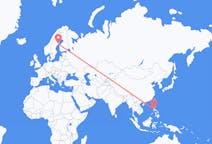 Flyreiser fra Manila, Filippinene til Umeå, Sverige