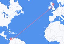 Flyreiser fra Medellín, Colombia til Durham, England