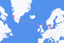 Flyreiser fra København, Danmark til Nuuk, Grønland