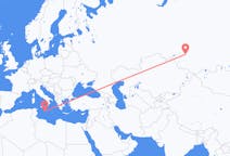 Flights from Novosibirsk, Russia to Valletta, Malta