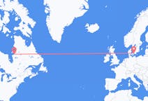 出发地 加拿大库朱瓦拉皮克目的地 丹麦哥本哈根的航班
