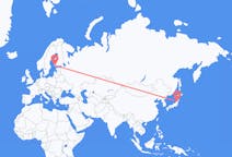 Flyg från Yamagata, Japan till Åbo, Finland