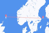 Loty z Lerwicka, Szkocja do Mariehamn, Wyspy Alandzkie