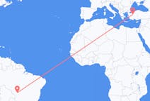 Flyreiser fra Cuiabá, Brasil til Kutahya, Tyrkia