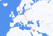 Flights from Ha il, Saudi Arabia to Trondheim, Norway