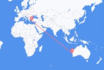 Vluchten van Geraldton, Australië naar Bodrum, Turkije
