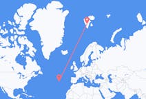 Flyreiser fra Terceira, til Svalbard