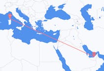 Flyreiser fra Abu Dhabi, De forente arabiske emirater til Figari, Frankrike