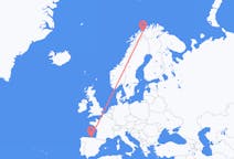 Flights from Sørkjosen, Norway to Santander, Spain