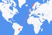 Flyrejser fra Londrina, Brasilien til Kristiansund, Norge